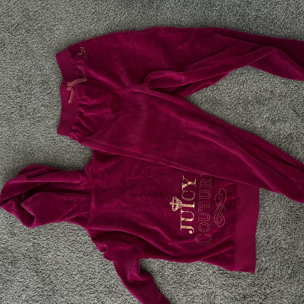Juicy Couture Burgundy Velour Tracksuit